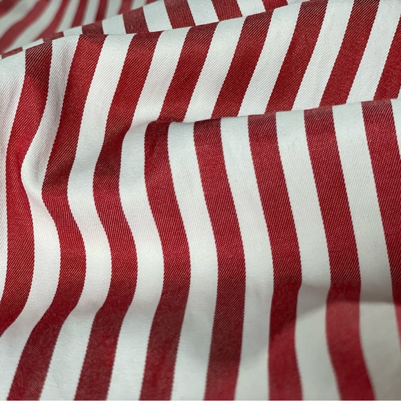 Zara Red and White Striped Oversized Button Down Shirt X-Small - Picture 9 of 10